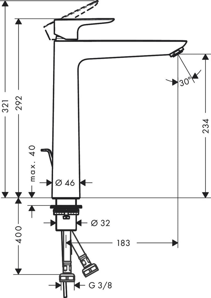 hansgrohe_71716_水龍頭_霧黑色_高腳龍頭